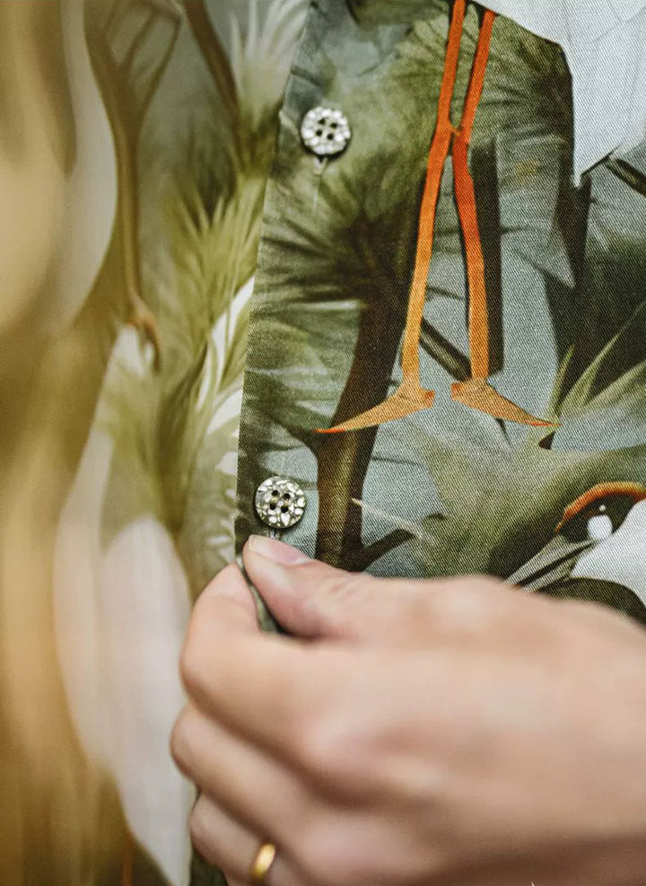 Tsuru Garden Aloha Shirt