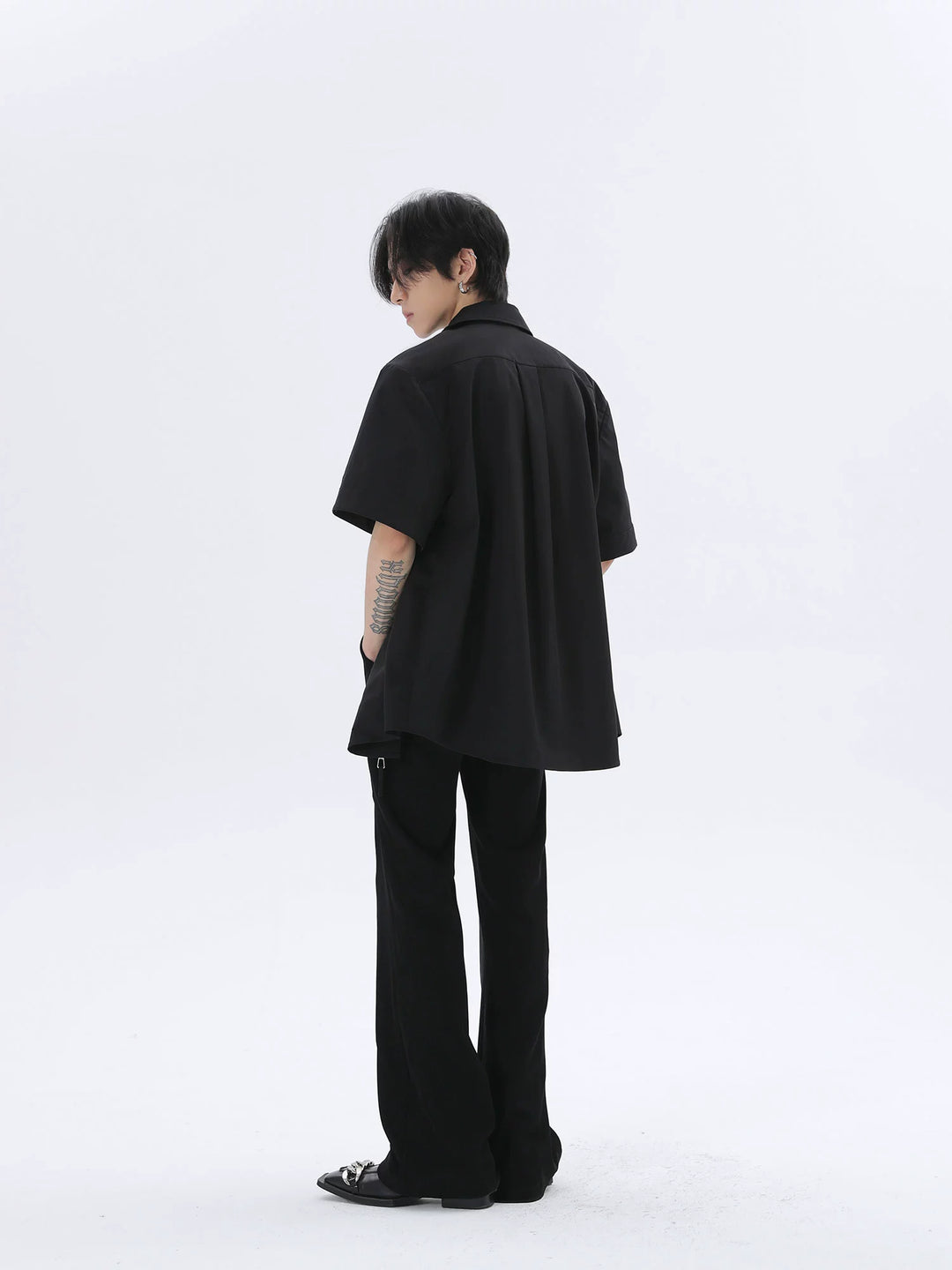 HARH "Obsidian" Original short-sleeved zip-up shirt