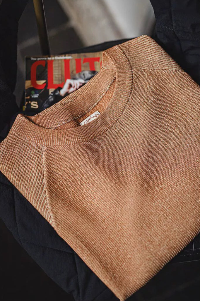 Sandgrain Retro Strick-T-Shirt