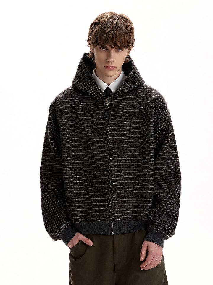 Akiro Striped Hooded Zip Jacket