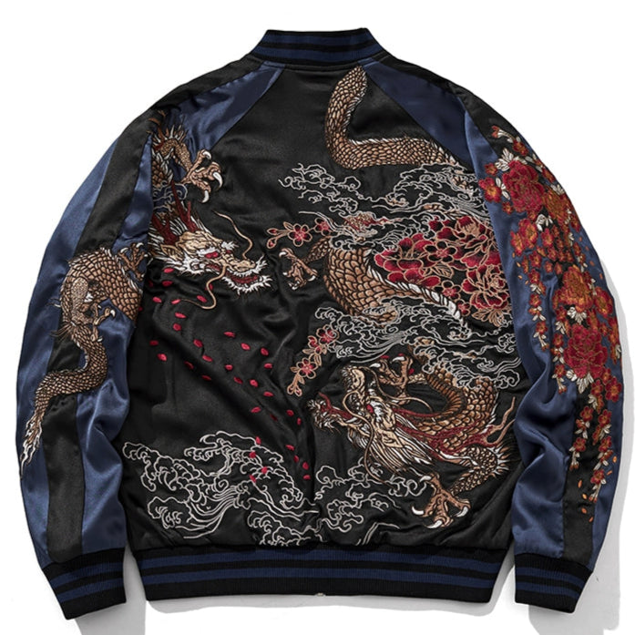 Blouson aviateur Sky Dominion Sukajan Souvenir (réversible)