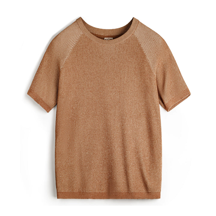 Sandgrain Retro Strick-T-Shirt