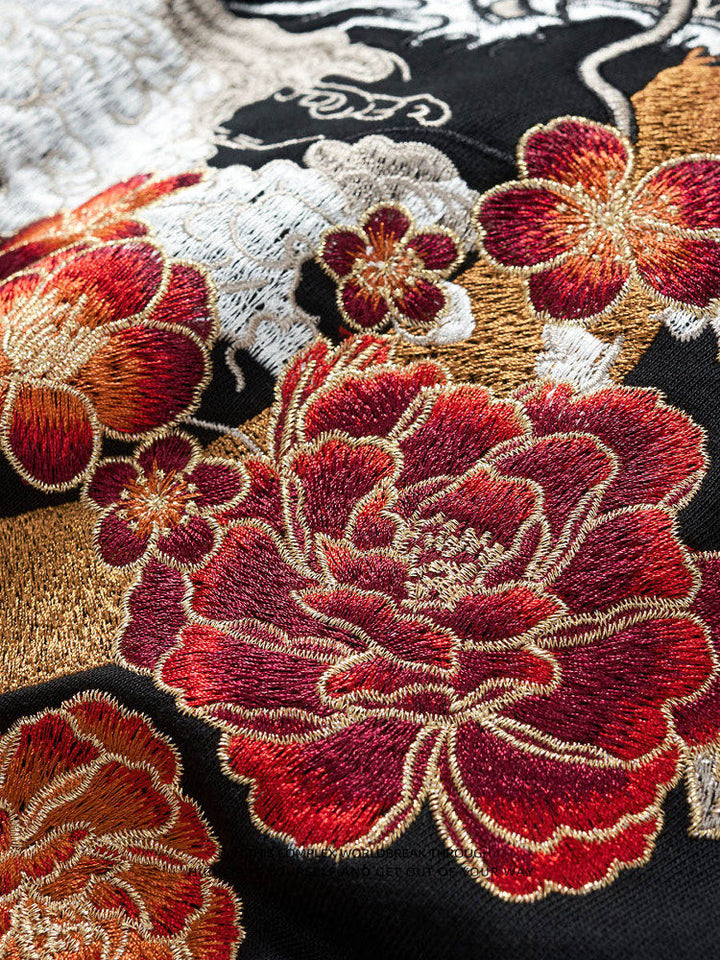 Kokuryū Blossom Embroidered Hoodie