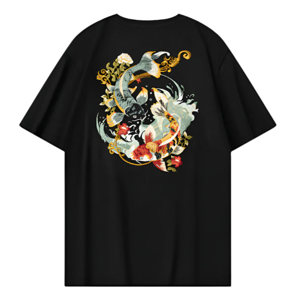 Dual Koi Embroidered t-shirt – Shizuka Collective