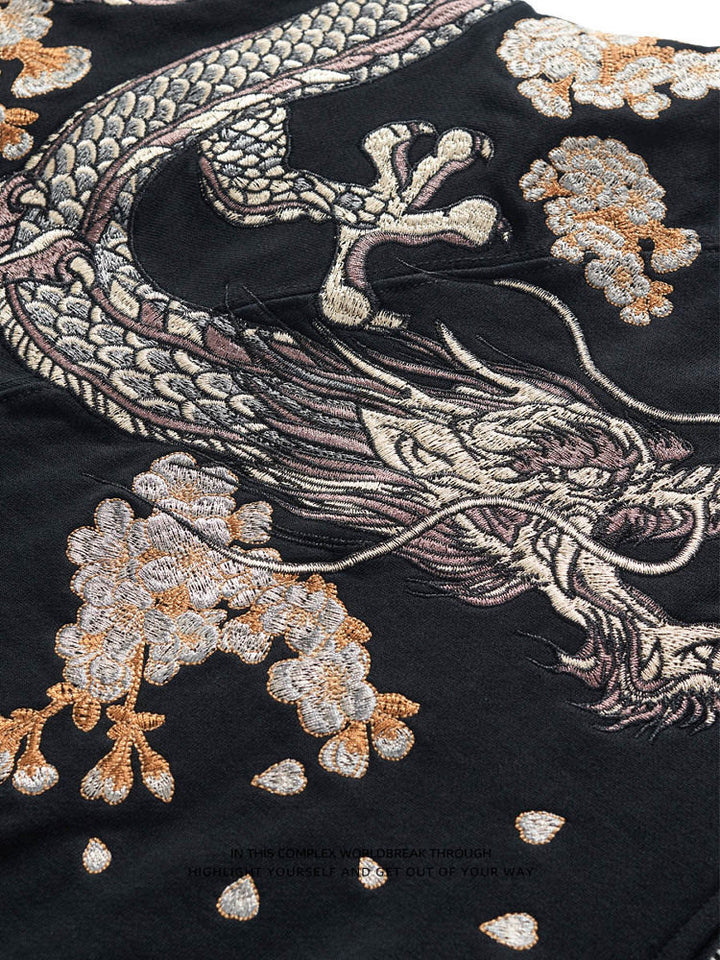 Kokuryū Blossom Embroidered Hoodie