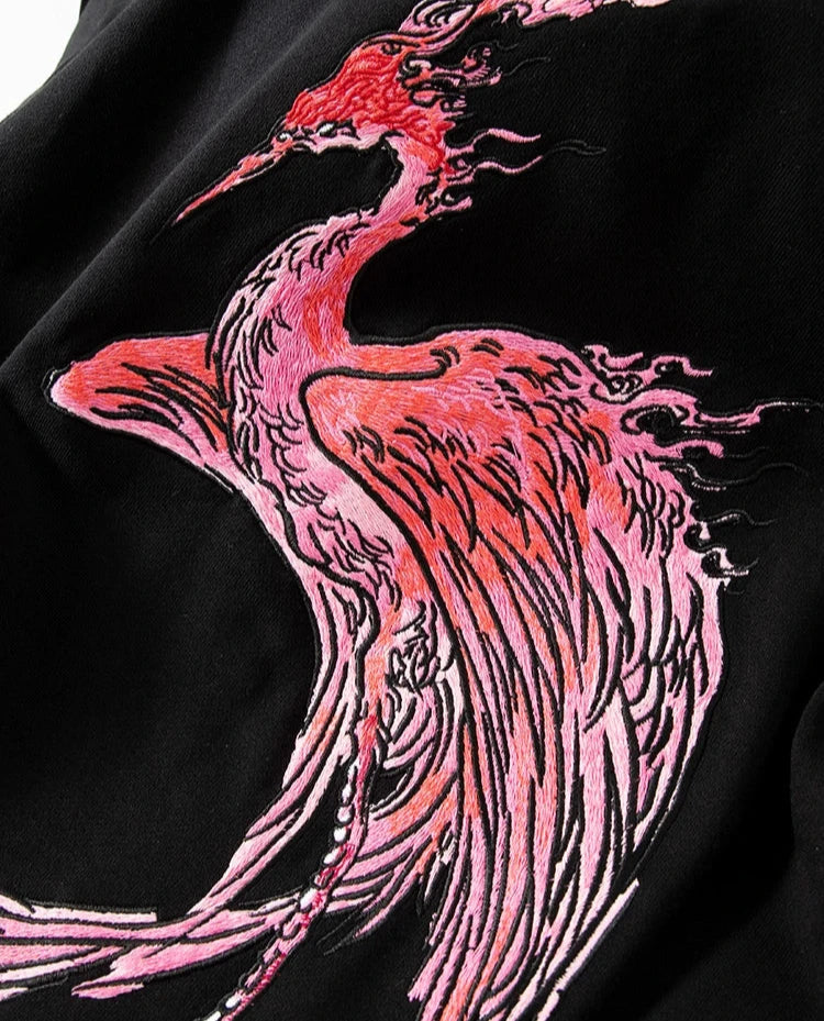 Crane Embroidered Sweatshirt