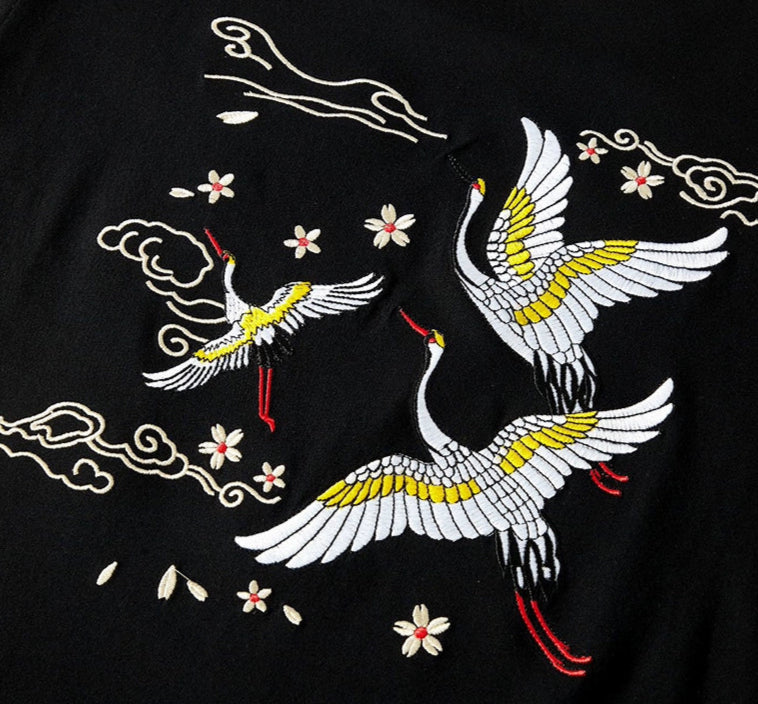 T-shirt brodé Grues de la Sérénité