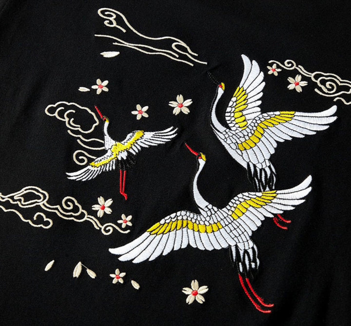 T-shirt brodé Grues de la Sérénité