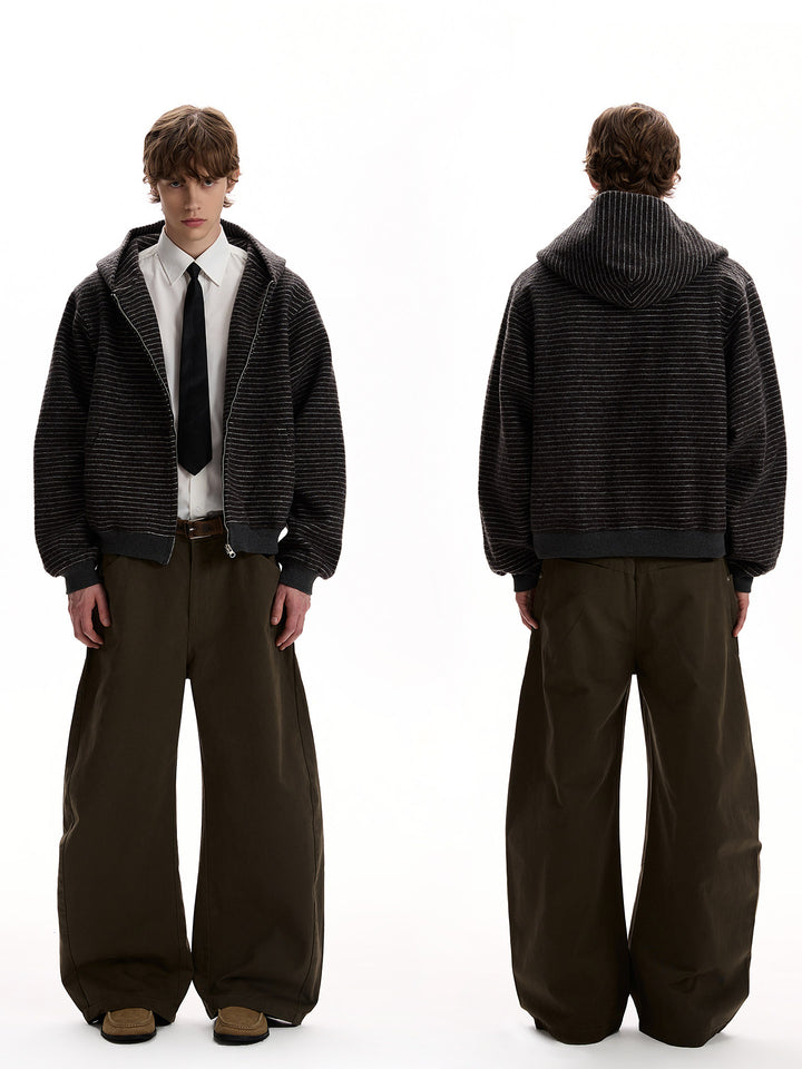 Akiro Striped Hooded Zip Jacket