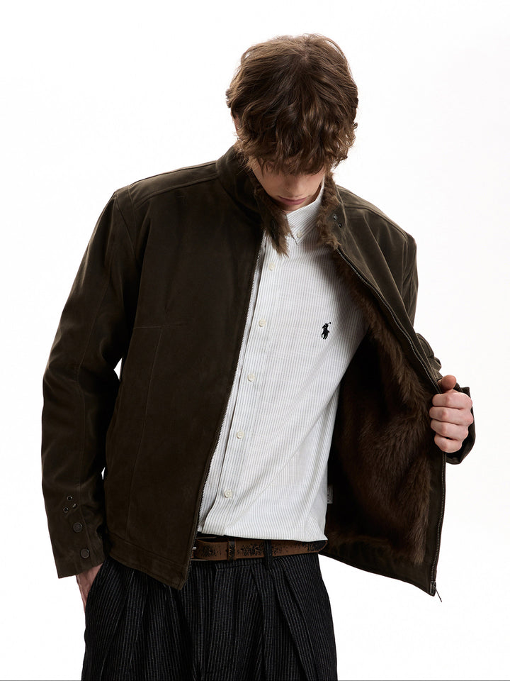 Kagehara Suede Harrington Jacket