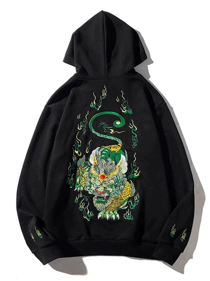 Pixiu Embroidered hoodie