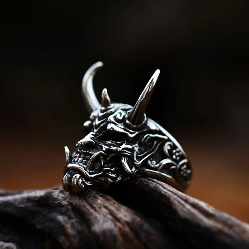 般若マスクリング Hannya Mask Ring