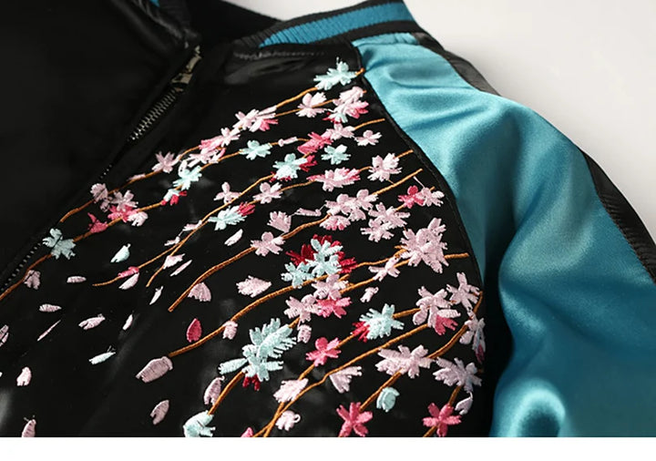 Koi Cascade Sukajan Souvenir Bomber Jacket