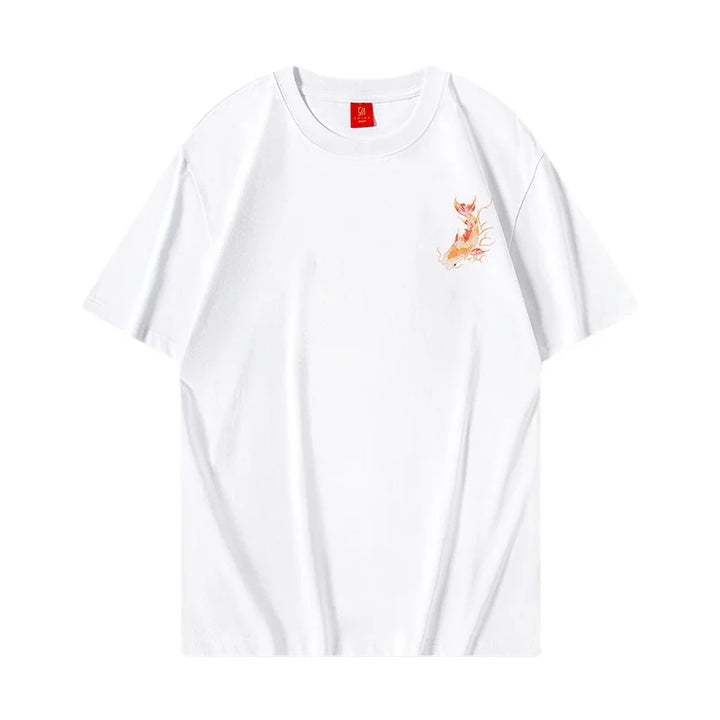 Dual Koi Embroidered T-shirt