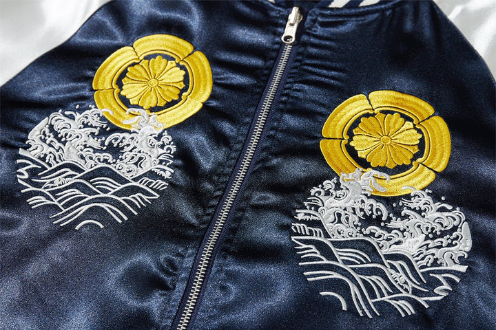 Lotus Koi Surge はす Sukajan Souvenir Bomber Jacket