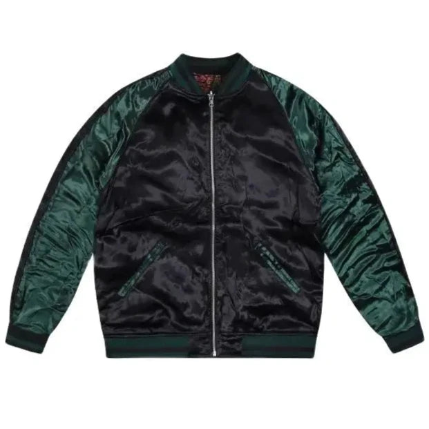 Oni Firestorm Reversible Sukajan Souvenir Bomber Jacket