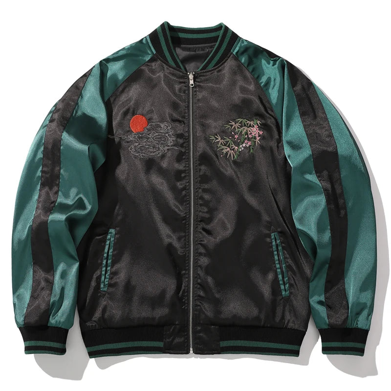 藤虎 Fuji Tora Sakura Sukajan Souvenir Bomber Jacket