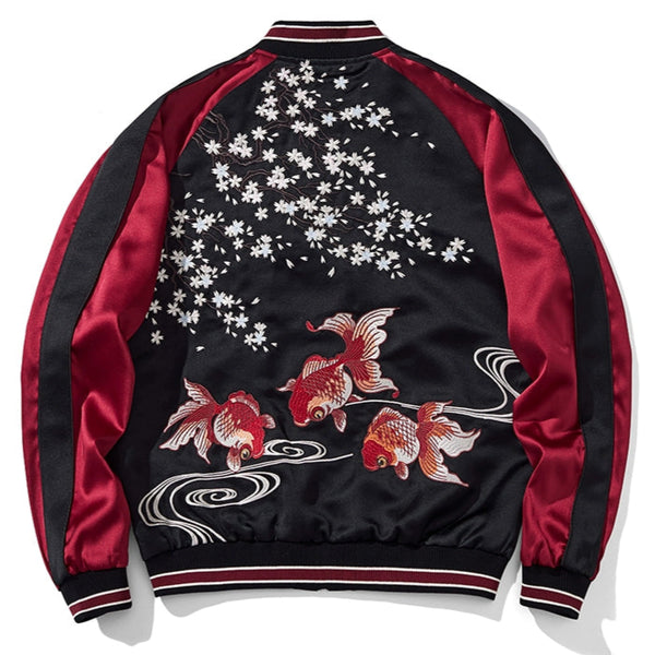 コレクション JAPANESE EMBROIDERED JACKETS/ VOL1,2 Twin_Koi_Sakura_Sukajan_Souven