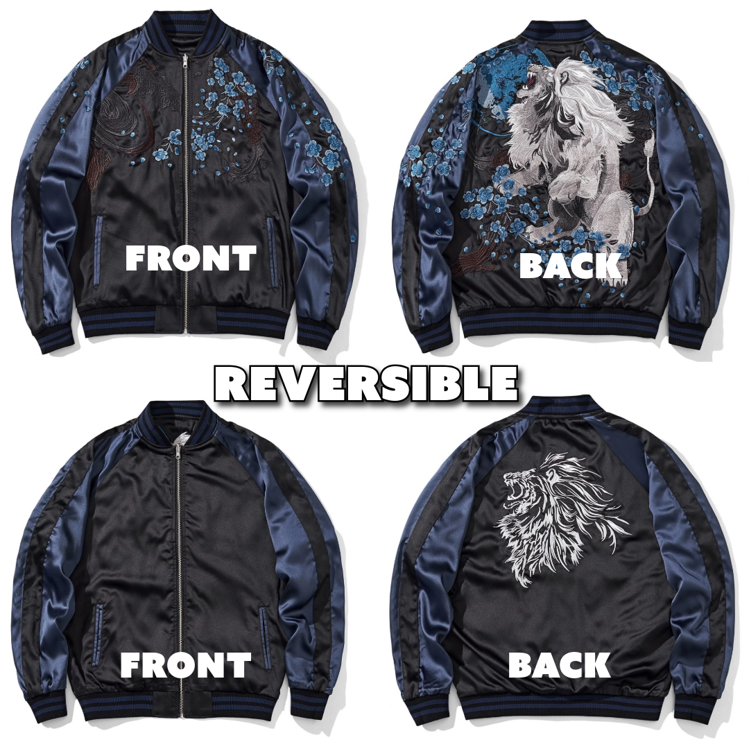 真夜中の桜 Midnight Sakura Guardian Sukajan Souvenir Jacket 真夜中の桜 Midnight Sakura Guardian Sukajan Souvenir Jacket