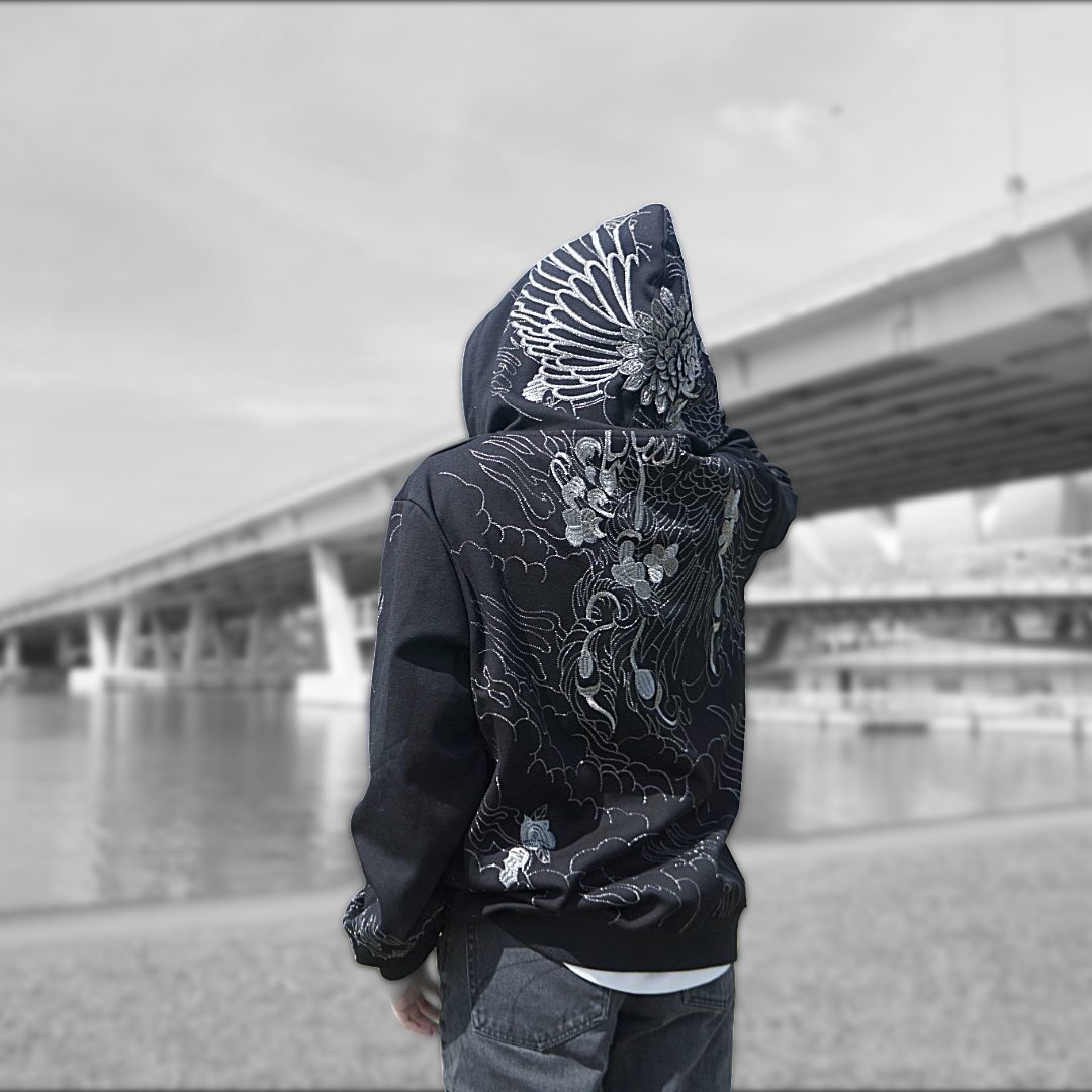 Midnight Phantom Sukajan Hoodie – Shizuka Collective Midnight Phantom Sukajan Hoodie – Shizuka Collective