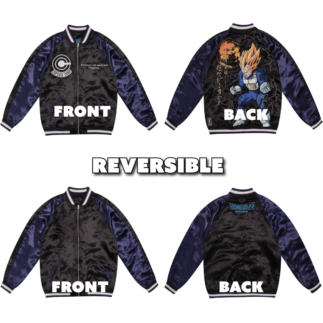 Vegeta Dragonball Sukajan Souvenir-Bomberjacke (Wendejacke)