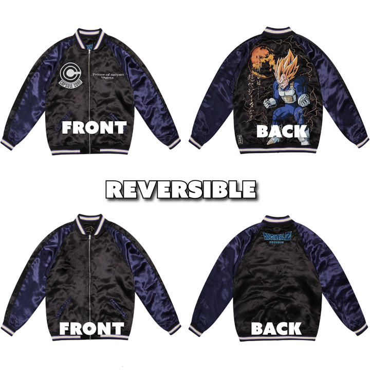 Vegeta Dragonball Sukajan Souvenir-Bomberjacke (Wendejacke)