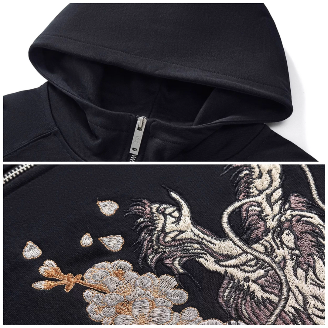 Kokuryū Blossom Embroidered Hoodie