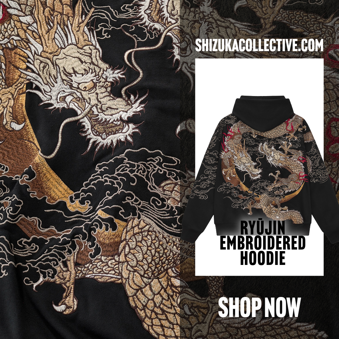 Ryūjin Dual Dragon Embroidered Hoodie