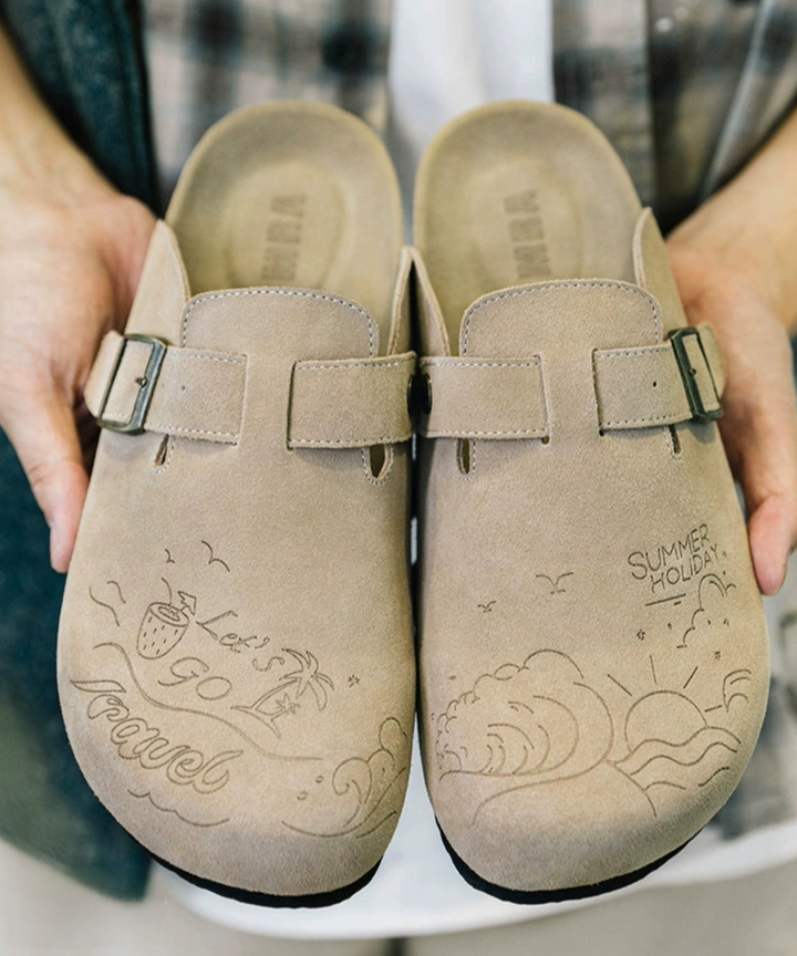 Mules dessinées à la main Island Horizon