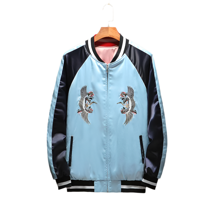 Mountain & Tiger Sukajan Souvenir Jacket (Reversible) – Shizuka Mountain & Tiger Sukajan Souvenir Jacket (Reversible) – Shizuka