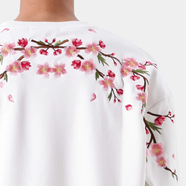 Sakura Embroidered Sweatshirt