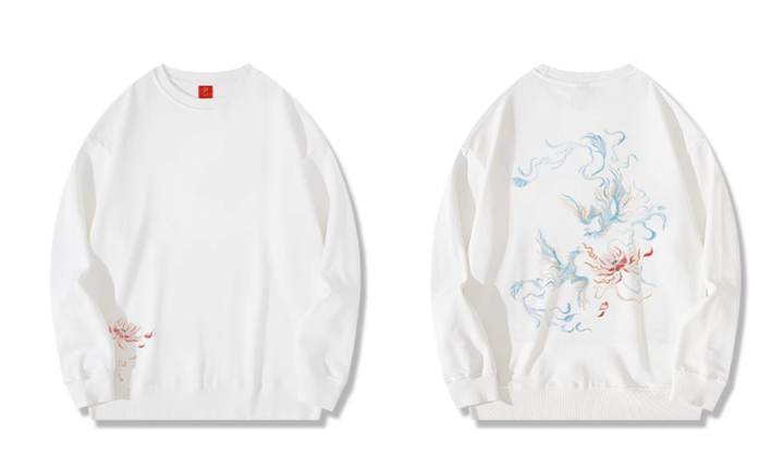 Dual Phoenix Embroidered Sweatshirt