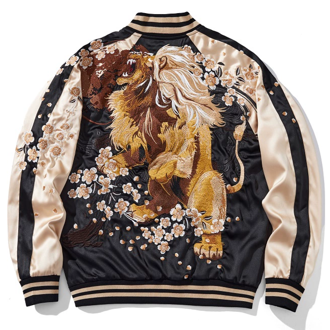 真夜中の桜 Midnight Sakura Guardian Sukajan Souvenir Jacket 真夜中の桜 Midnight Sakura Guardian Sukajan Souvenir Jacket