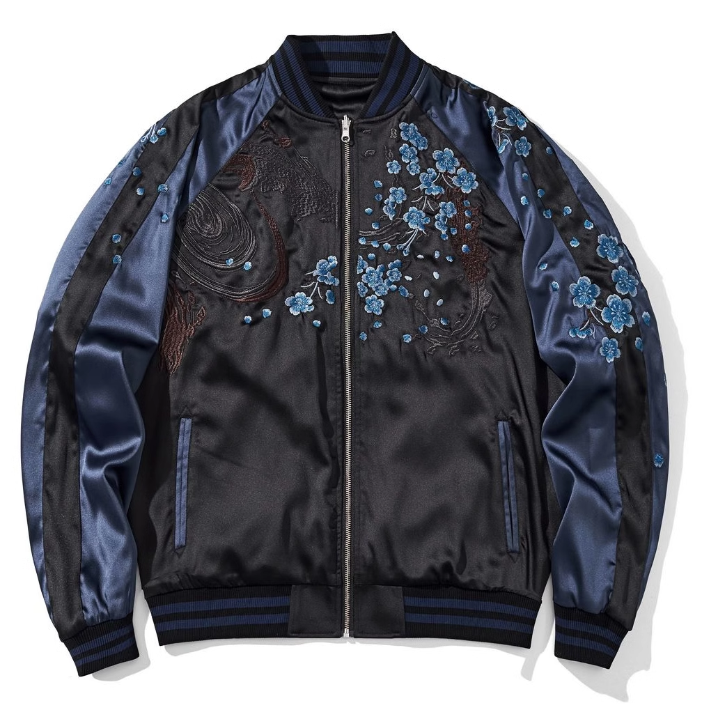 真夜中の桜 Midnight Sakura Guardian Sukajan Souvenir Jacket 真夜中の桜 Midnight Sakura Guardian Sukajan Souvenir Jacket