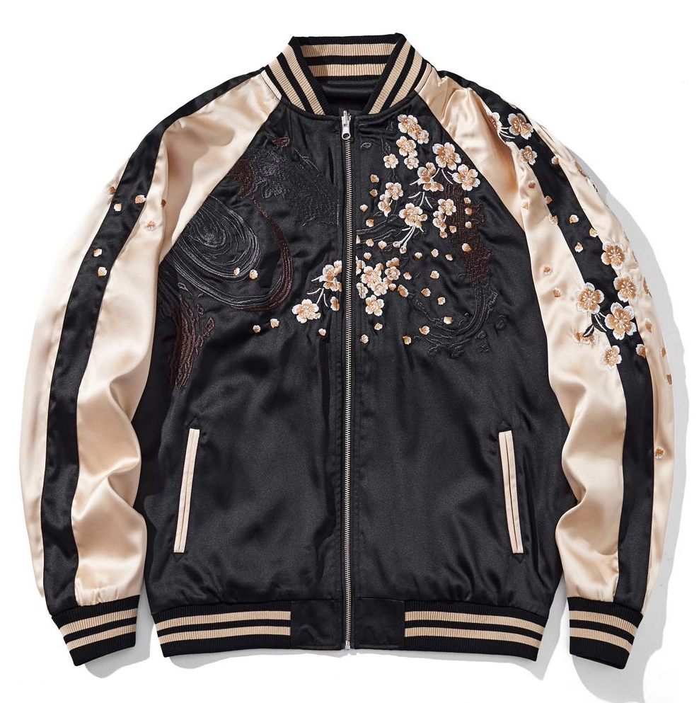 真夜中の桜 Midnight Sakura Guardian Sukajan Souvenir Jacket 真夜中の桜 Midnight Sakura Guardian Sukajan Souvenir Jacket
