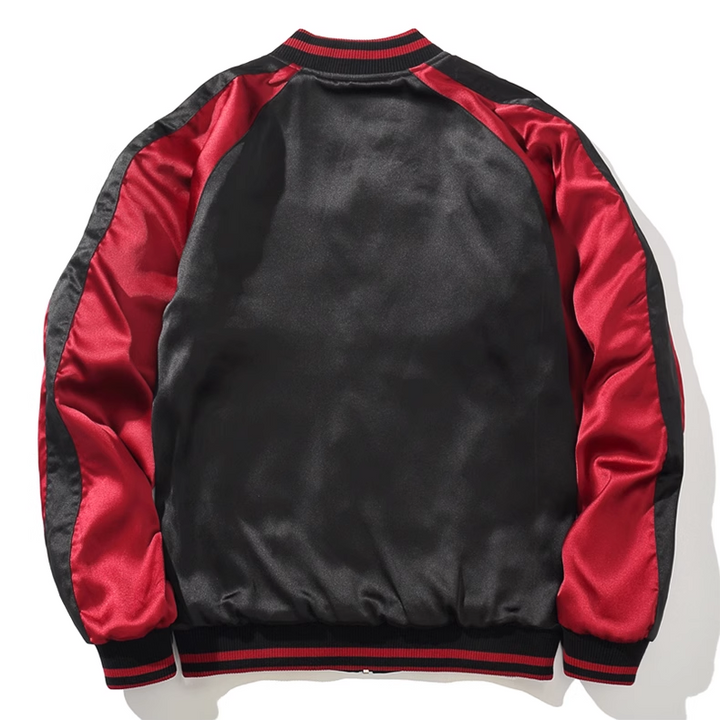 Imperial Dragon Blossom Sukajan Souvenir Bomber Jacket