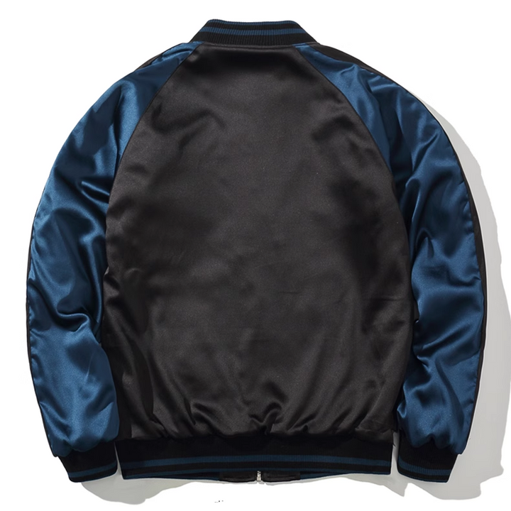 Imperial Dragon Blossom Sukajan Souvenir Bomber Jacket