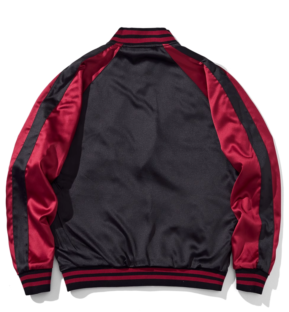 Sakura Koi Stream Sukajan Souvenir Bomber Jacket