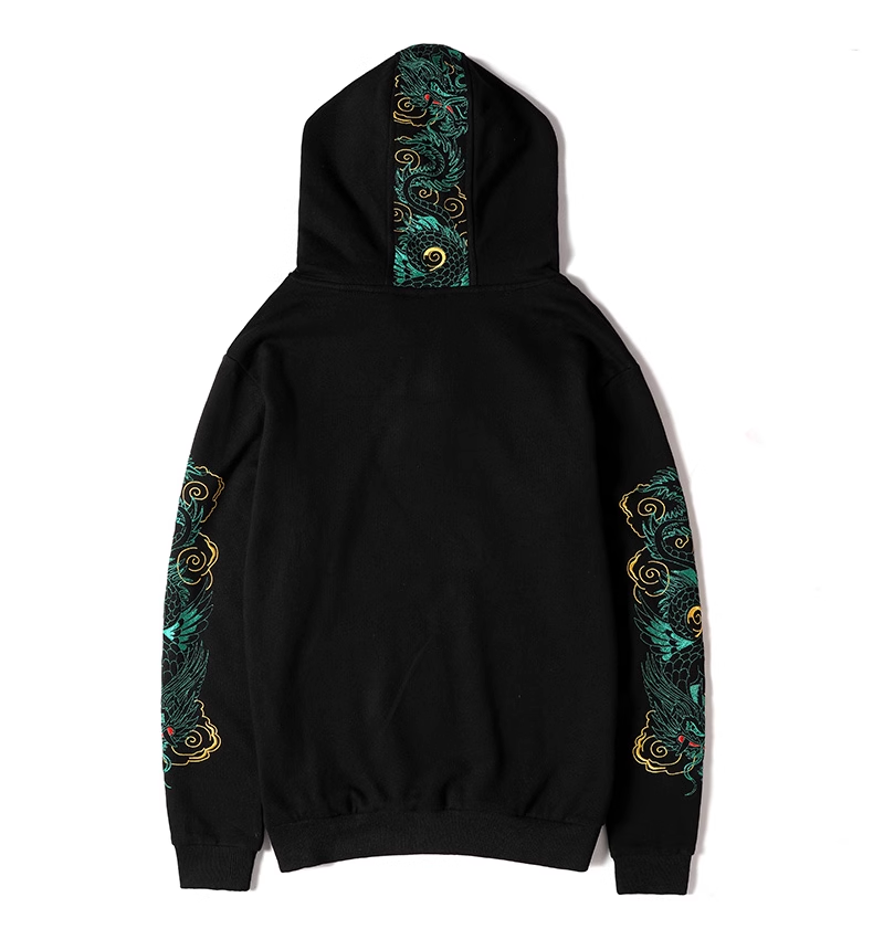 Mystic Dragon Embroidered Hoodie