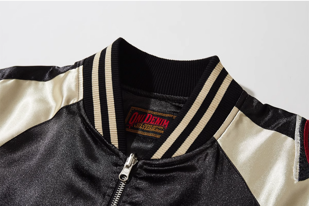 Monster Embroidery Sukajan Souvenir Bomber Jacket