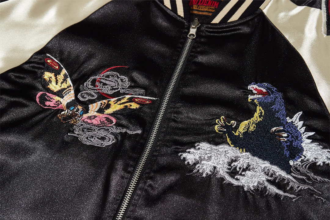 Monster Embroidery Sukajan Souvenir Bomber Jacket