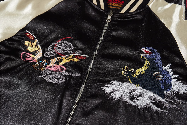 Monster Embroidery Sukajan Souvenir Bomber Jacket