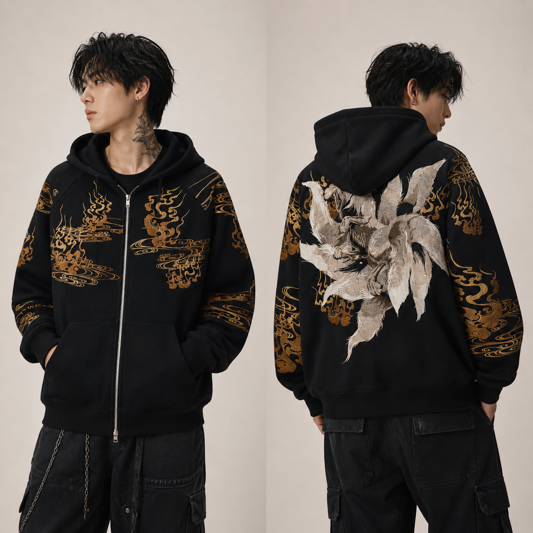 Byakko Spirit Embroidered Hoodie