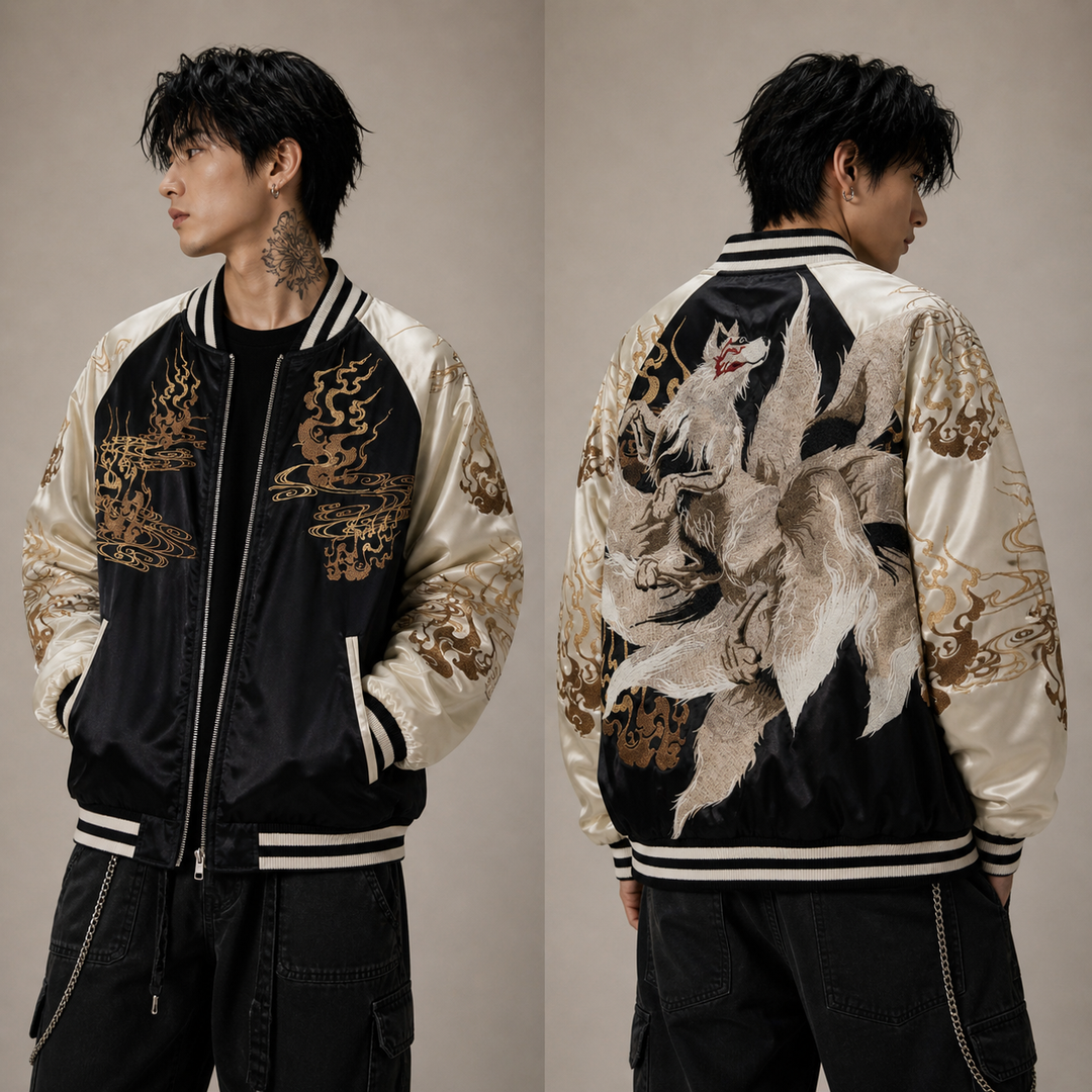 Tsukigami Embroidered Sukajan Jacket