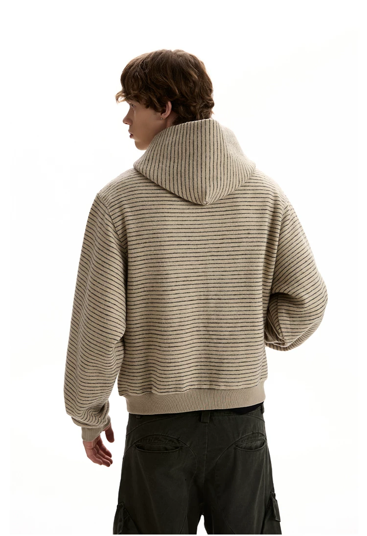 Akiro Striped Hooded Zip Jacket
