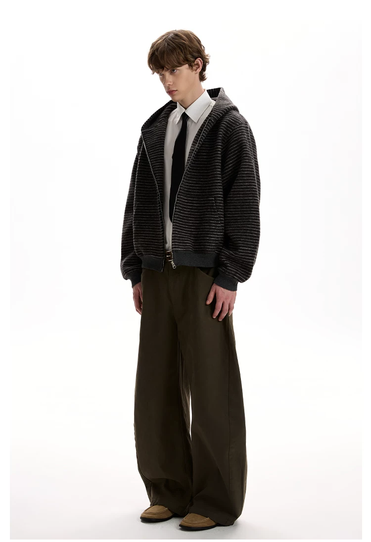 Akiro Striped Hooded Zip Jacket