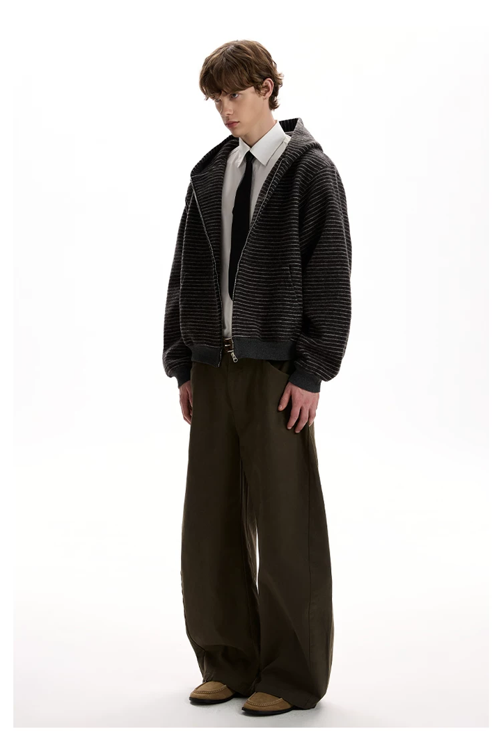 Akiro Striped Hooded Zip Jacket