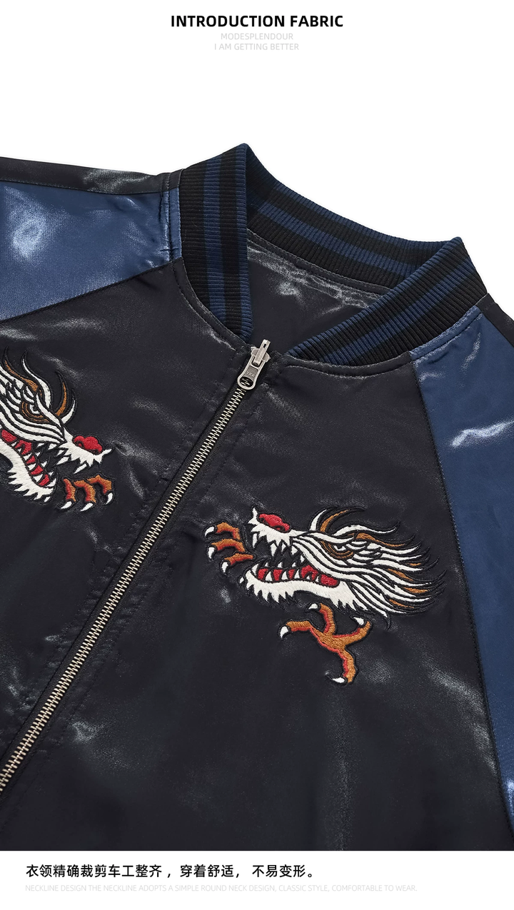 Tokyo Ryū Embroidered Sukajan Jacket Product Description